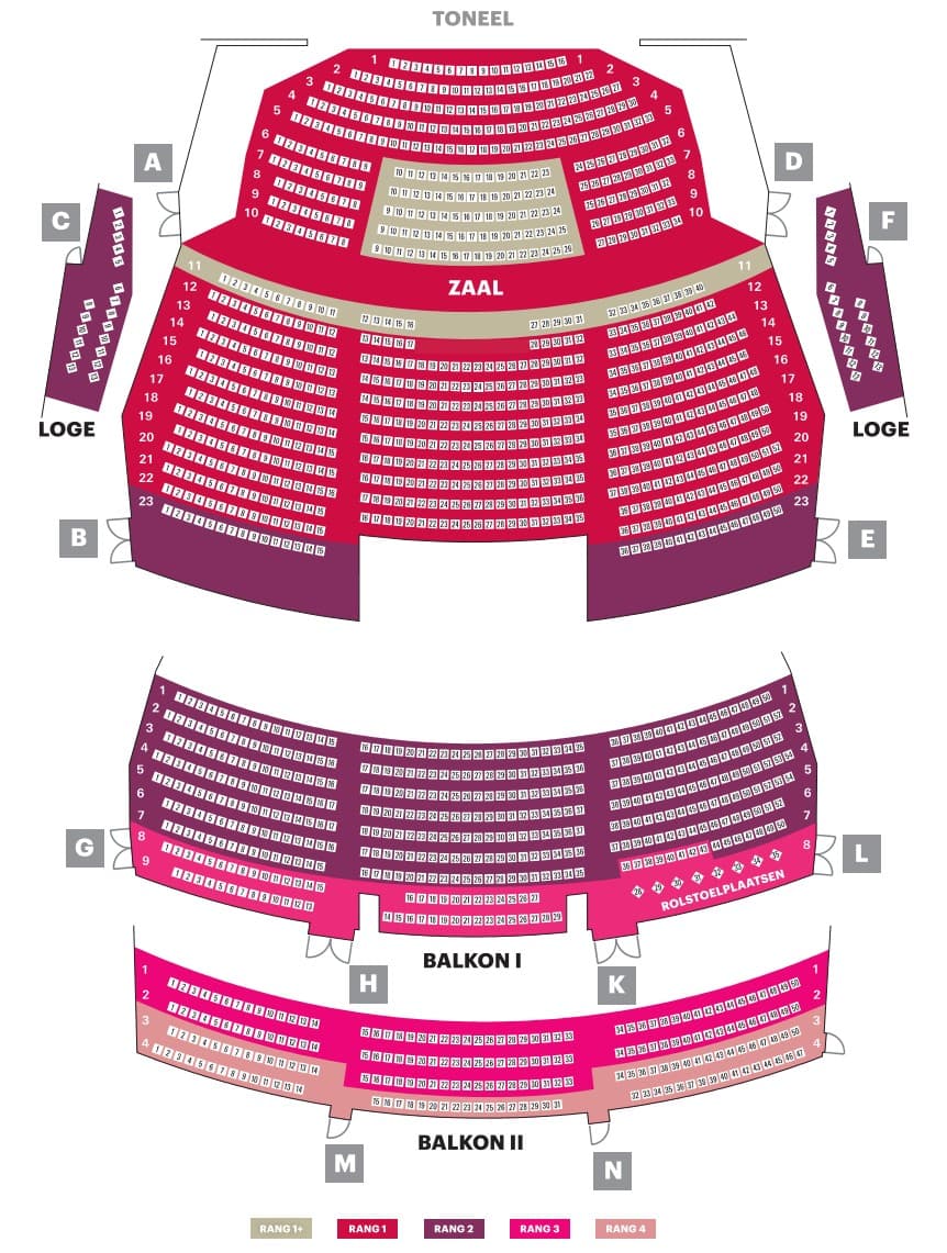 Zaalplattegrond nieuwe Luxor