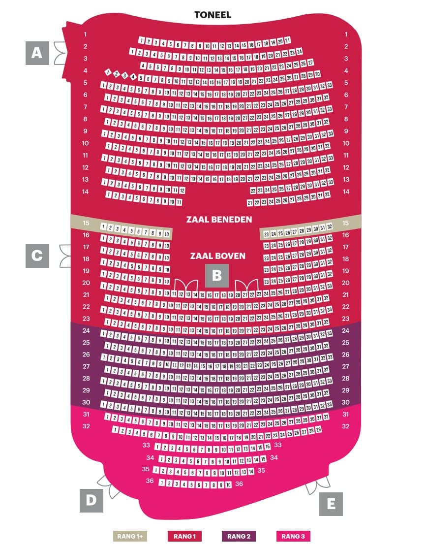 Zaalplattegrond oude Luxor